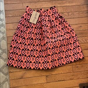 Chico's Vibrant Pink and Black A-Line Skirt